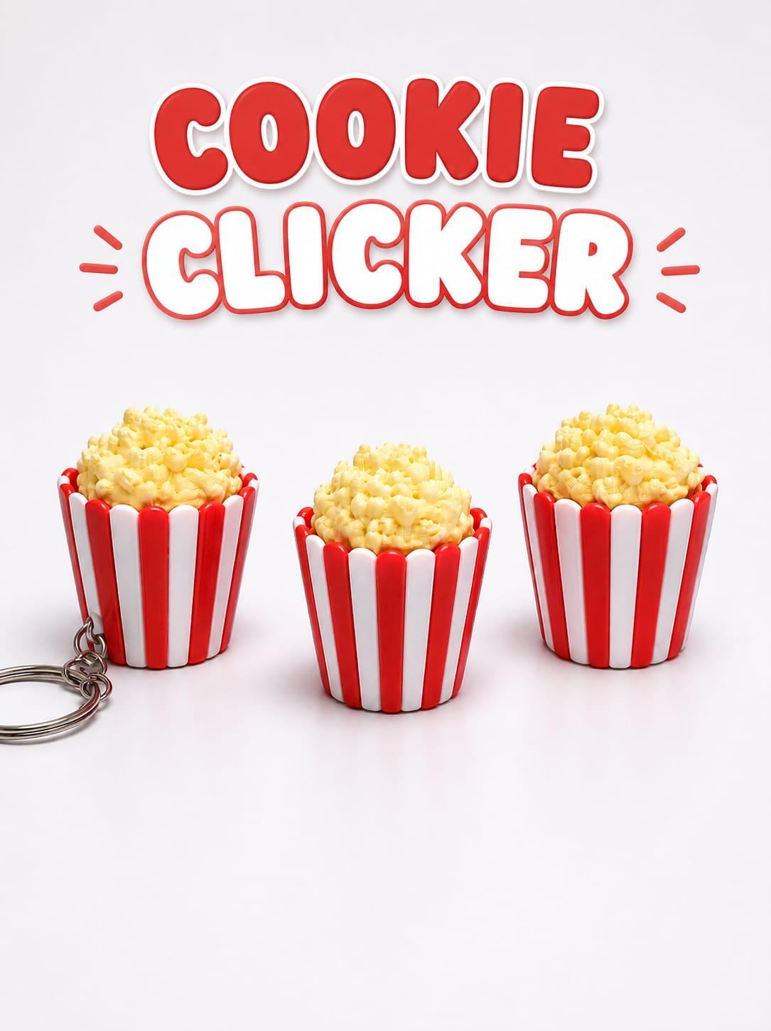 Popcorn Clicker Keychain