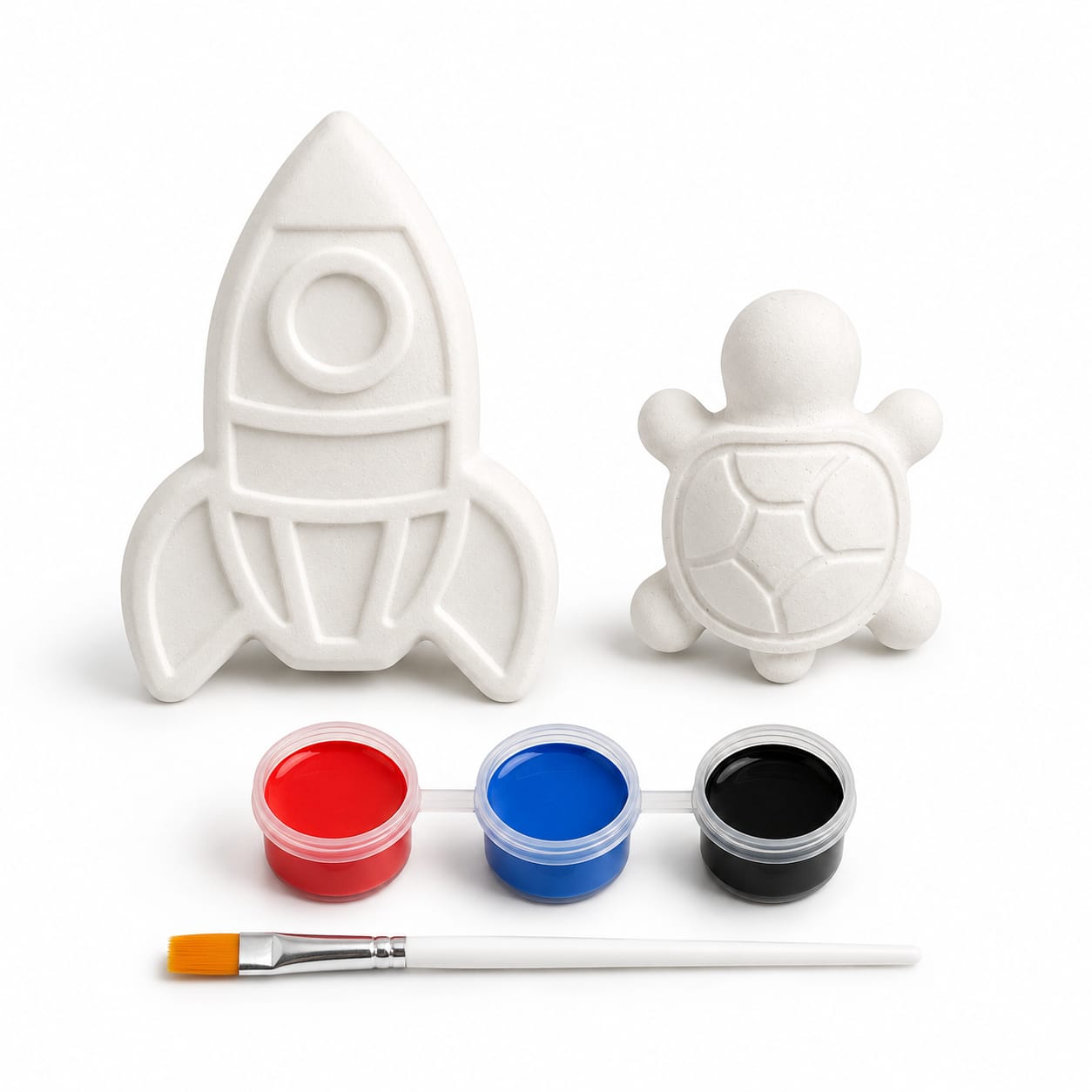 Rocket & Turtle Paint Your Own Plaster Craft Kit | DIY Painting Set for Kids