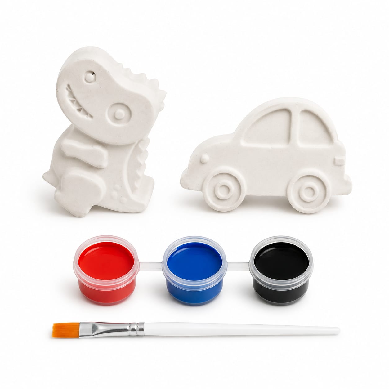 Dinosaur & Car Paint Your Own Plaster Craft Kit | DIY Painting Set for Kids