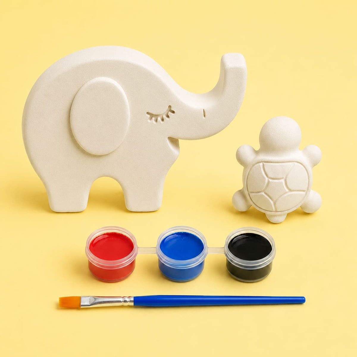 Rocket & Turtle Paint Your Own Plaster Craft Kit | DIY Painting Set for Kids