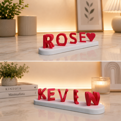 DUAL NAME COUPLE FLIP STAND