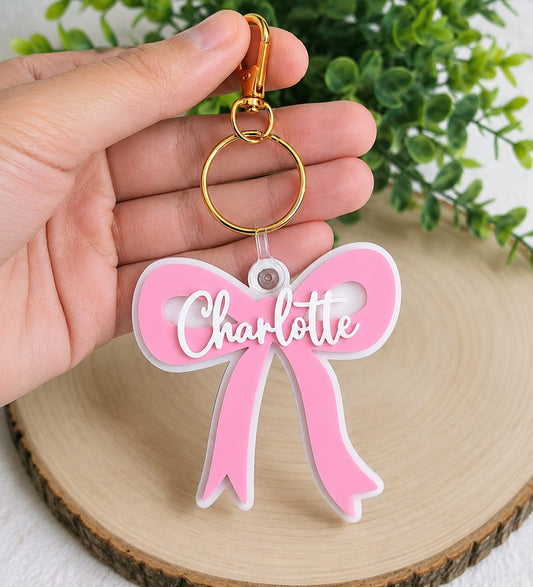 Custom Bow Name Keychain