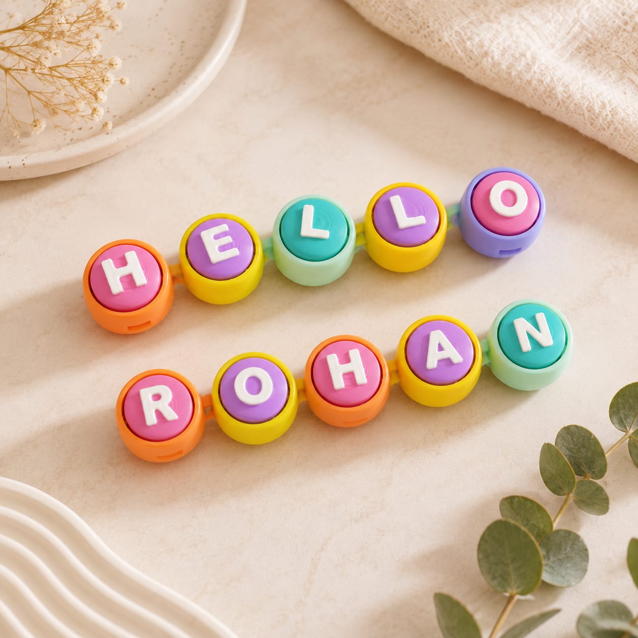 Personalized Clicker Name Keychain