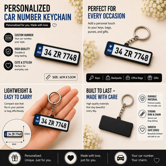 Customizable License Plate Keychain