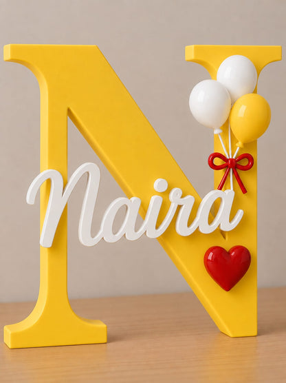 Customized Initial Name Plaque