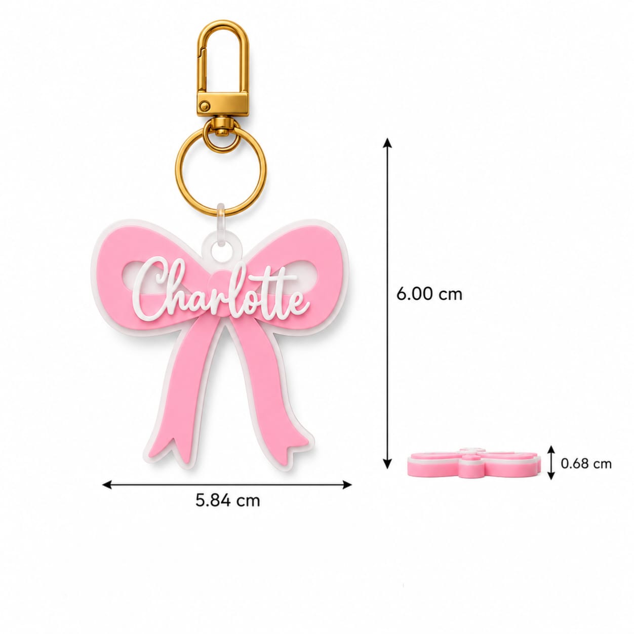 Custom Bow Name Keychain