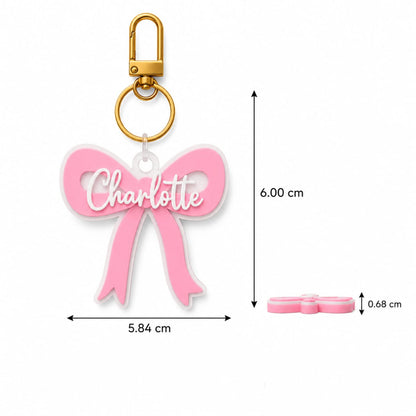 Custom Bow Name Keychain