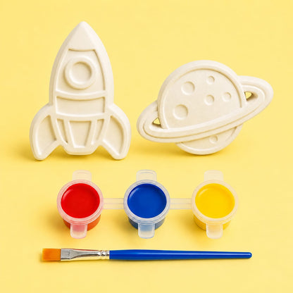 Rocket & Turtle Paint Your Own Plaster Craft Kit | DIY Painting Set for Kids